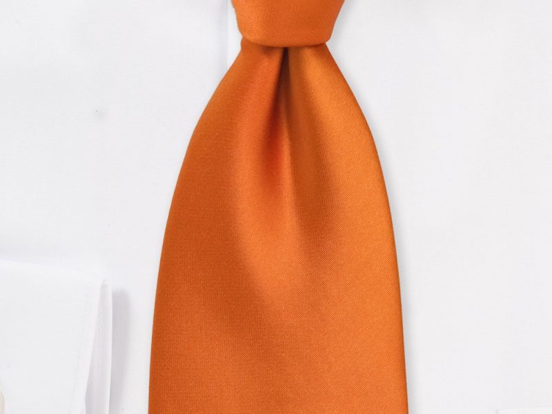 Solid Tie in Persimmon Orange