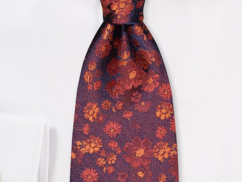 Cinnamon Spice Floral Tie