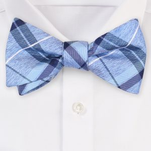 Checkered Bowtie in Blues