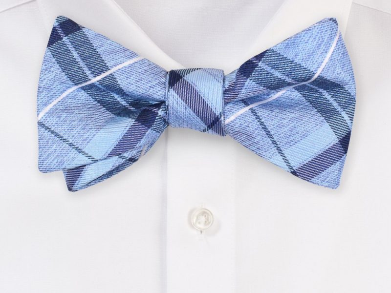 Checkered Bowtie in Blues